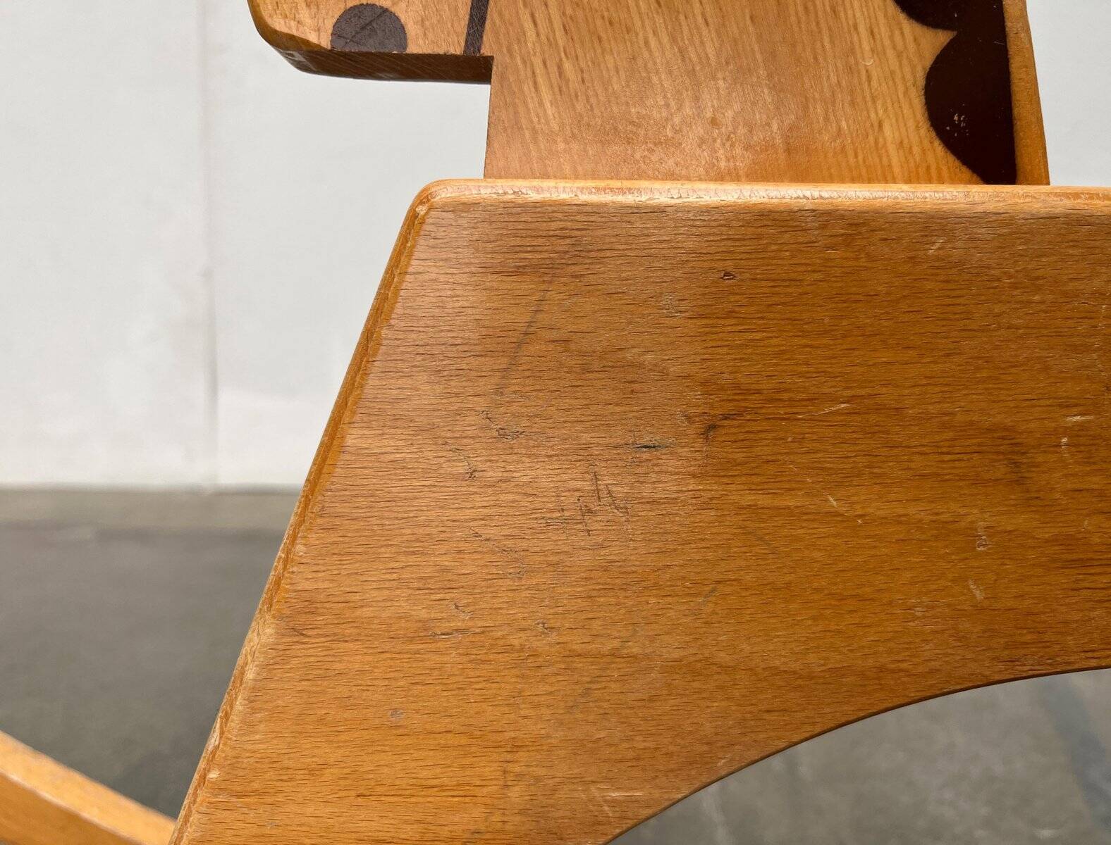 Mid-century wooden rocking horse, 1960s