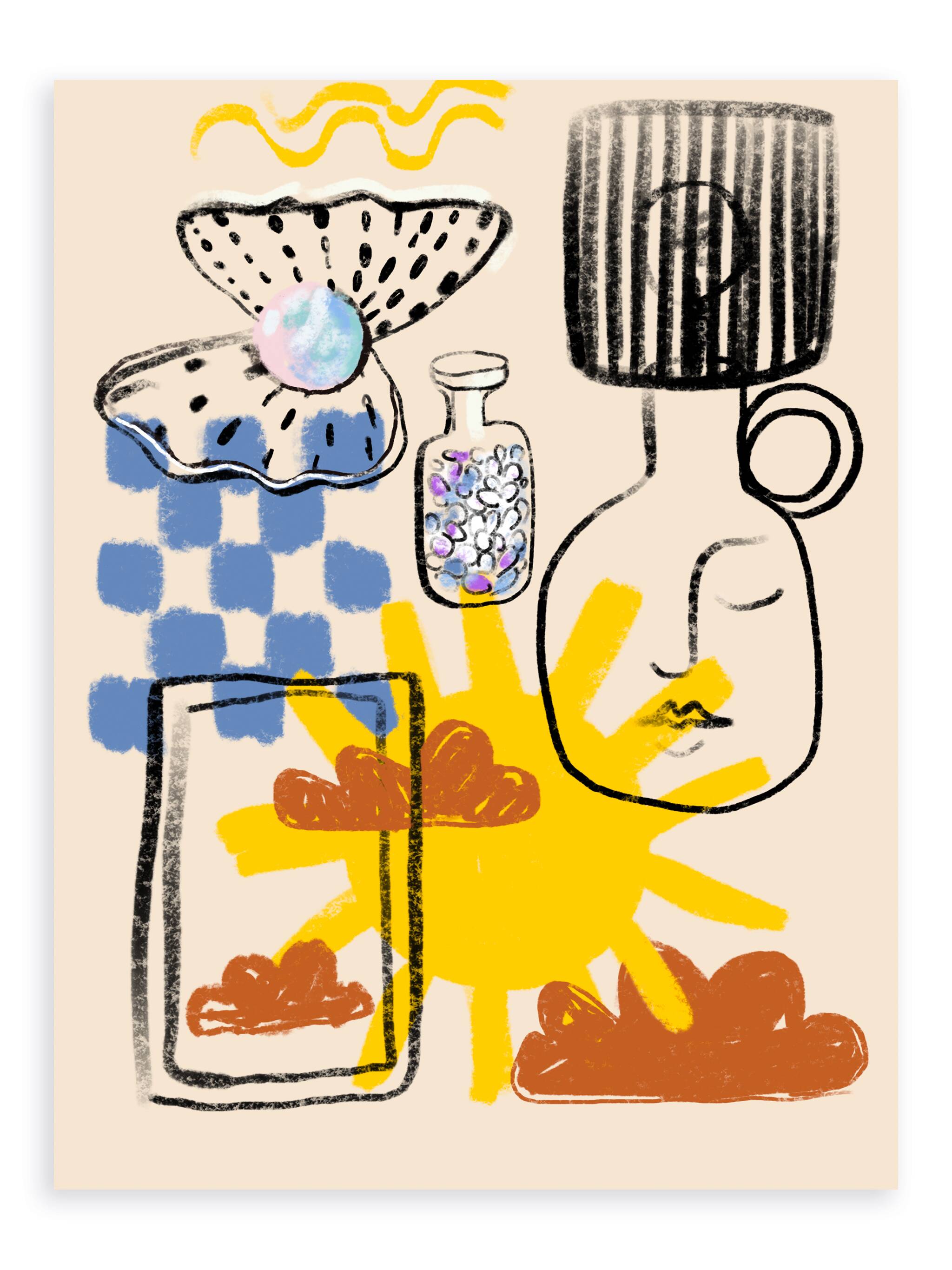 Illustration “Little treasures” A4