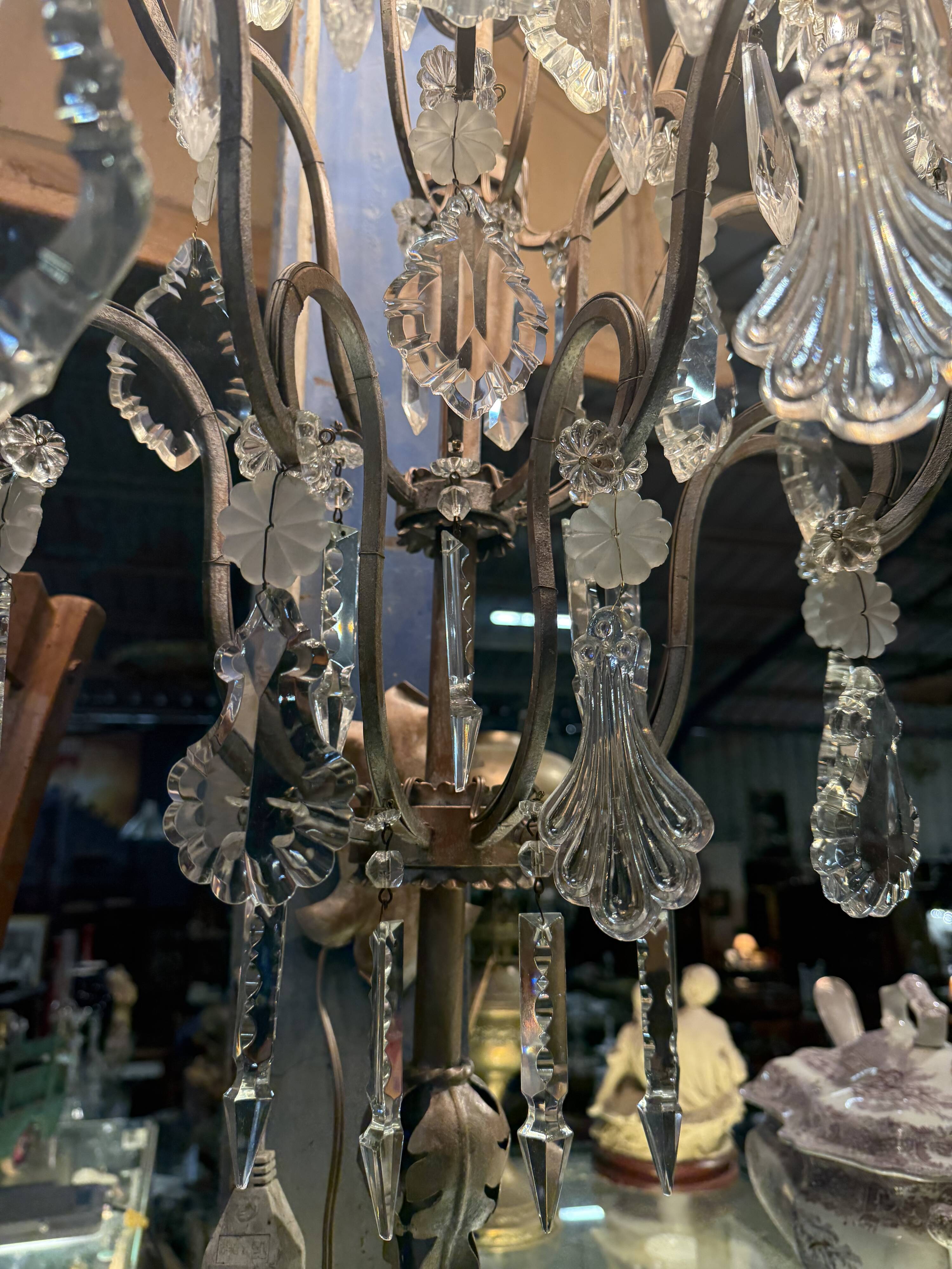 Bronze-colored wall light with 12 lights