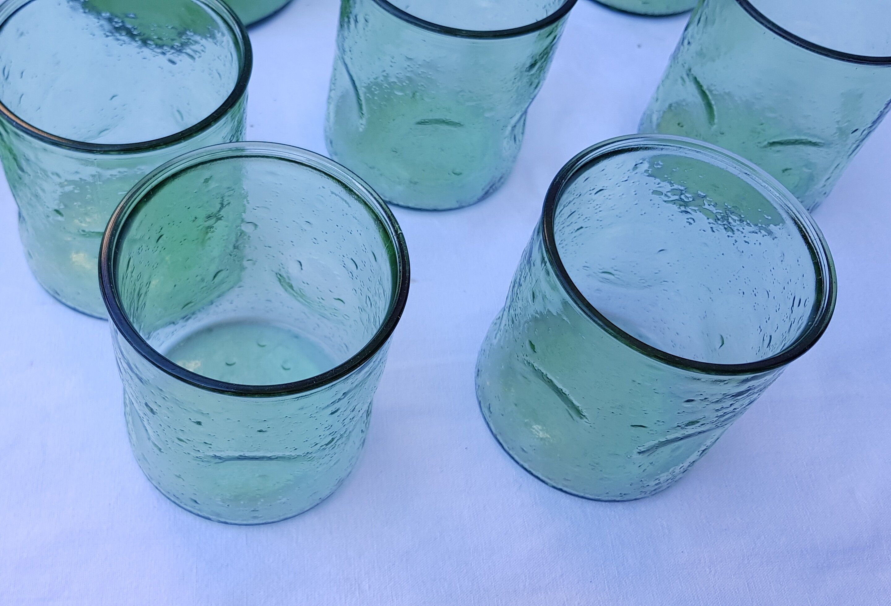 Ensemble verres et carafe cratère lunaire 70