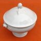 Old tureen White porcelain decorated with oak leaves