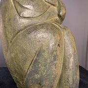 Paul baeke 'maternity' woman & child, modernist art style sculpture