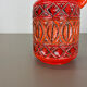 Vase en poterie de lave grasse super coloré par Bay Ceramics, Allemagne, années 1970