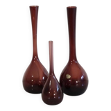 Set of purple Scandinavian vases 1970