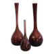 Set of purple Scandinavian vases 1970