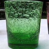 5 vintage bubble glass cups from Biot