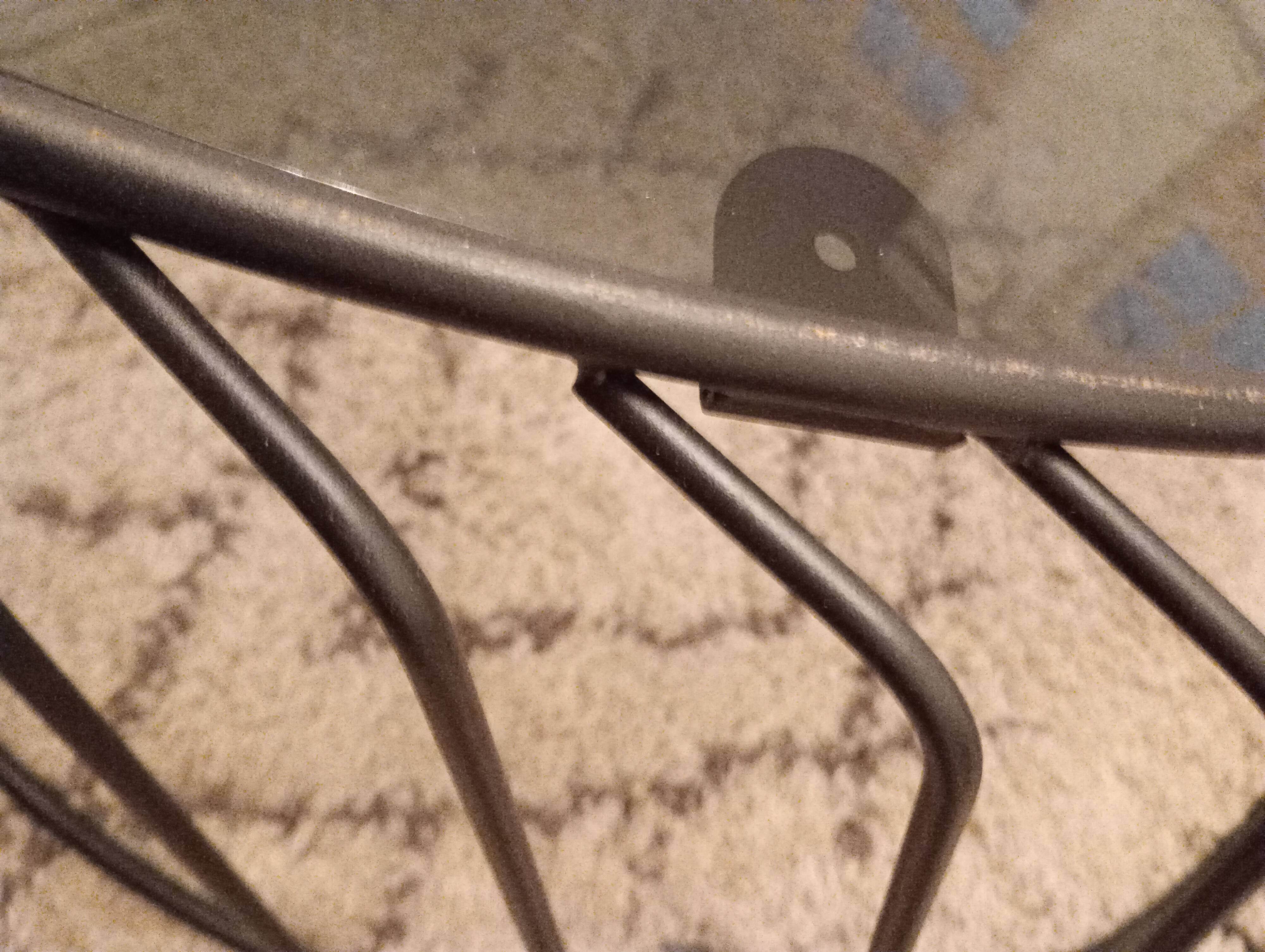 Metal and glass coffee table