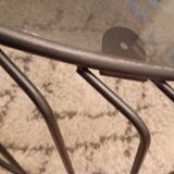 Metal and glass coffee table