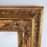 Mid Century Baroque Style gold framed mirror 1960s 94x124cm