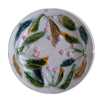 Assiette barbotine ancienne