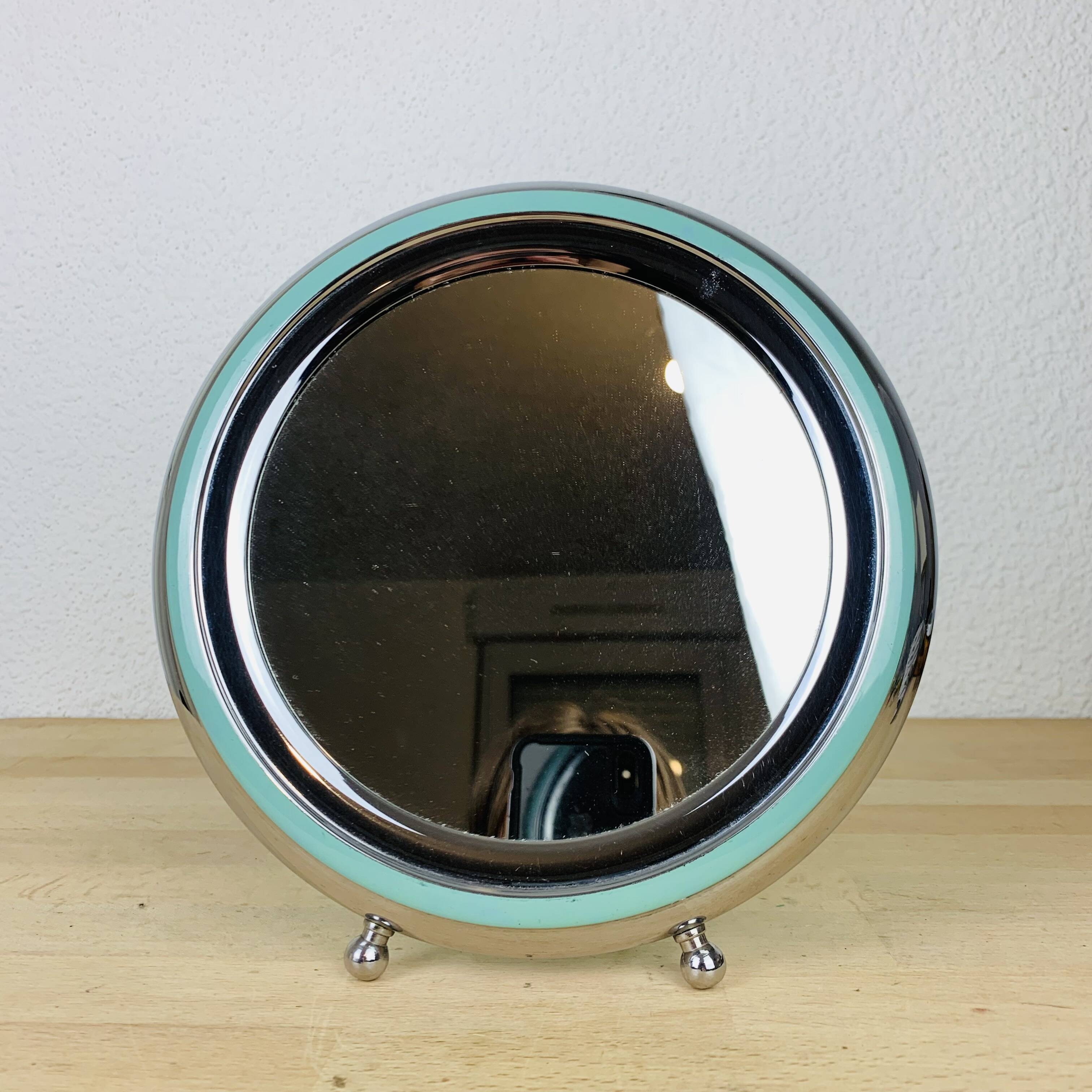 Vintage chrome barber mirror