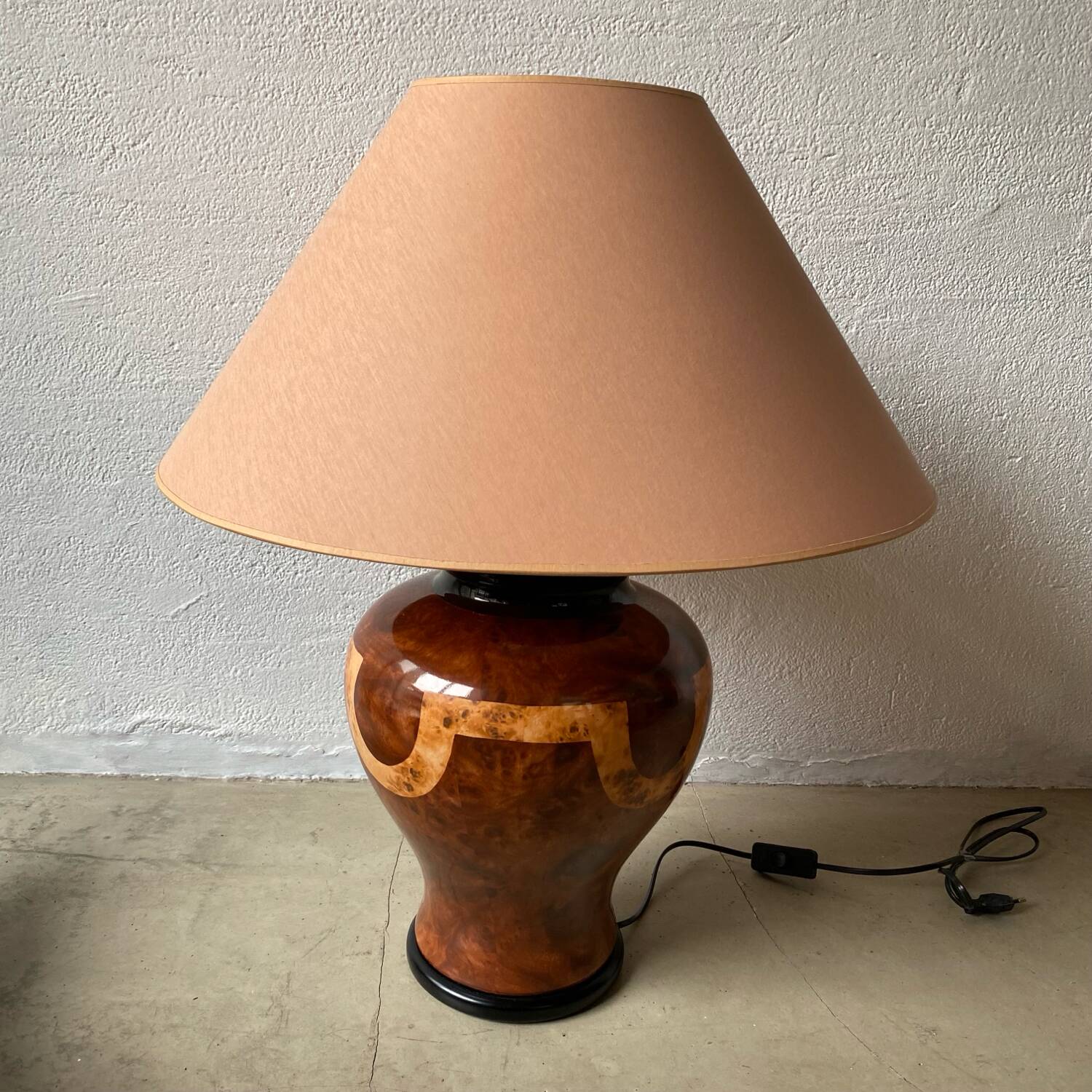 Lancel Paris ceramic living room lamp, 1980s / made in Italy