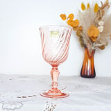 set of 6 red wine glasses pink rosaline luminarc arcoroc 14.5cm vintage