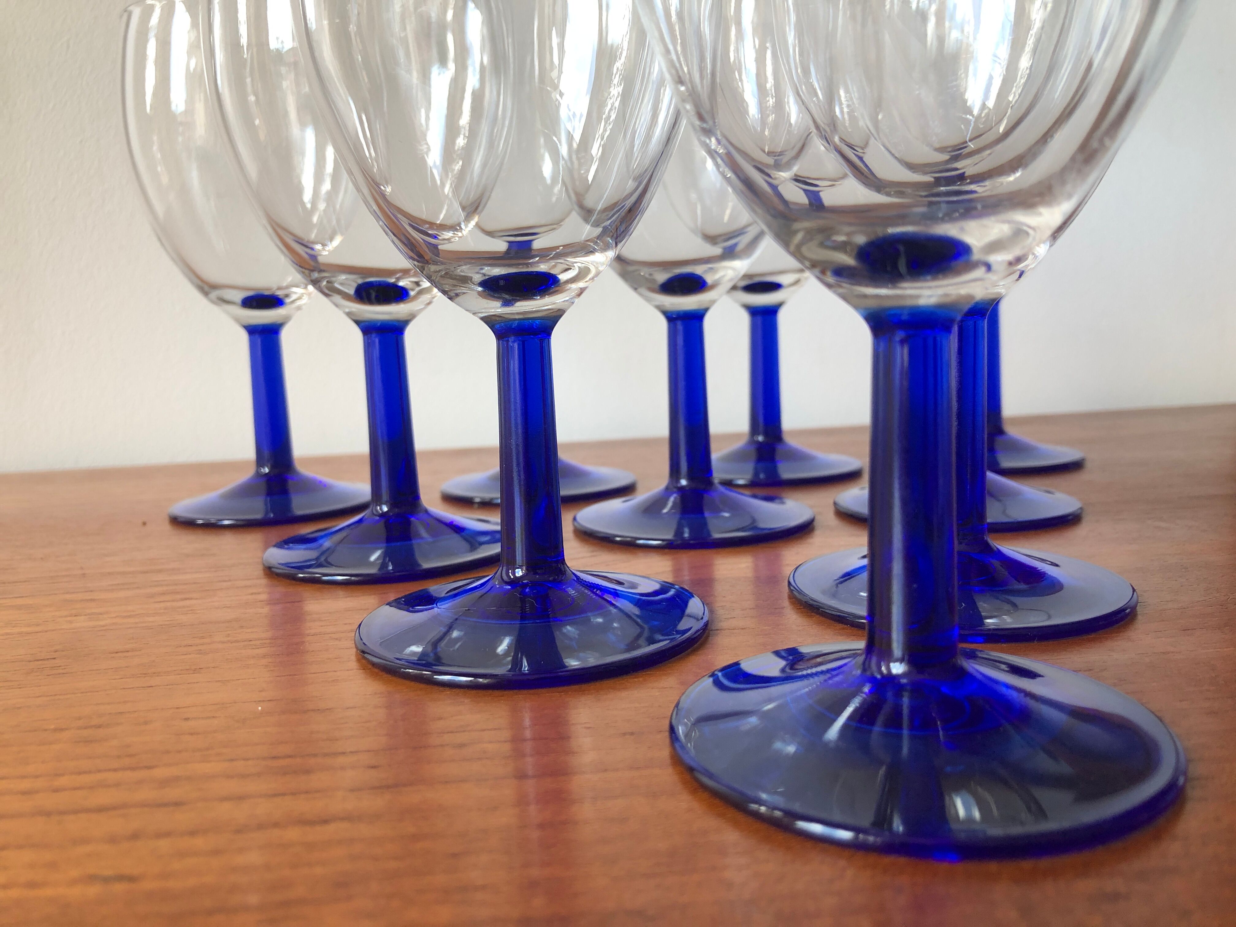 Vintage cobalt blue stemmed lenses