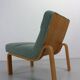 Danish Plywood Lounge Chair by Magnus Olesen,  in mint bouclé