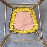 Chaise de salle à manger en laiton italienne par Chiavari, années 1970.