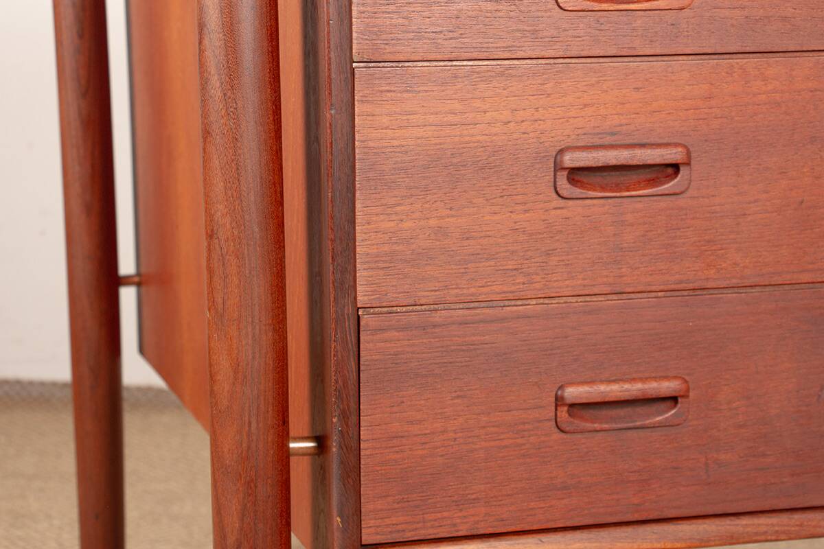 Bureau de Direction Danois en teck par Gunnar Nielsen Tibergaard 1960.