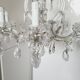 Antique crystal chandelier with 8 lights, 68 x 56 cm