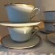 Set de 6 tasses à thé blanches et or
