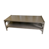 Painted solid wooden coffee table, bistro style