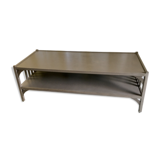 Table basse en bois massif peint, style bistrot