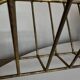 1960 magazine rack faux bamboo in beaten gold iron Italian craftsmanship