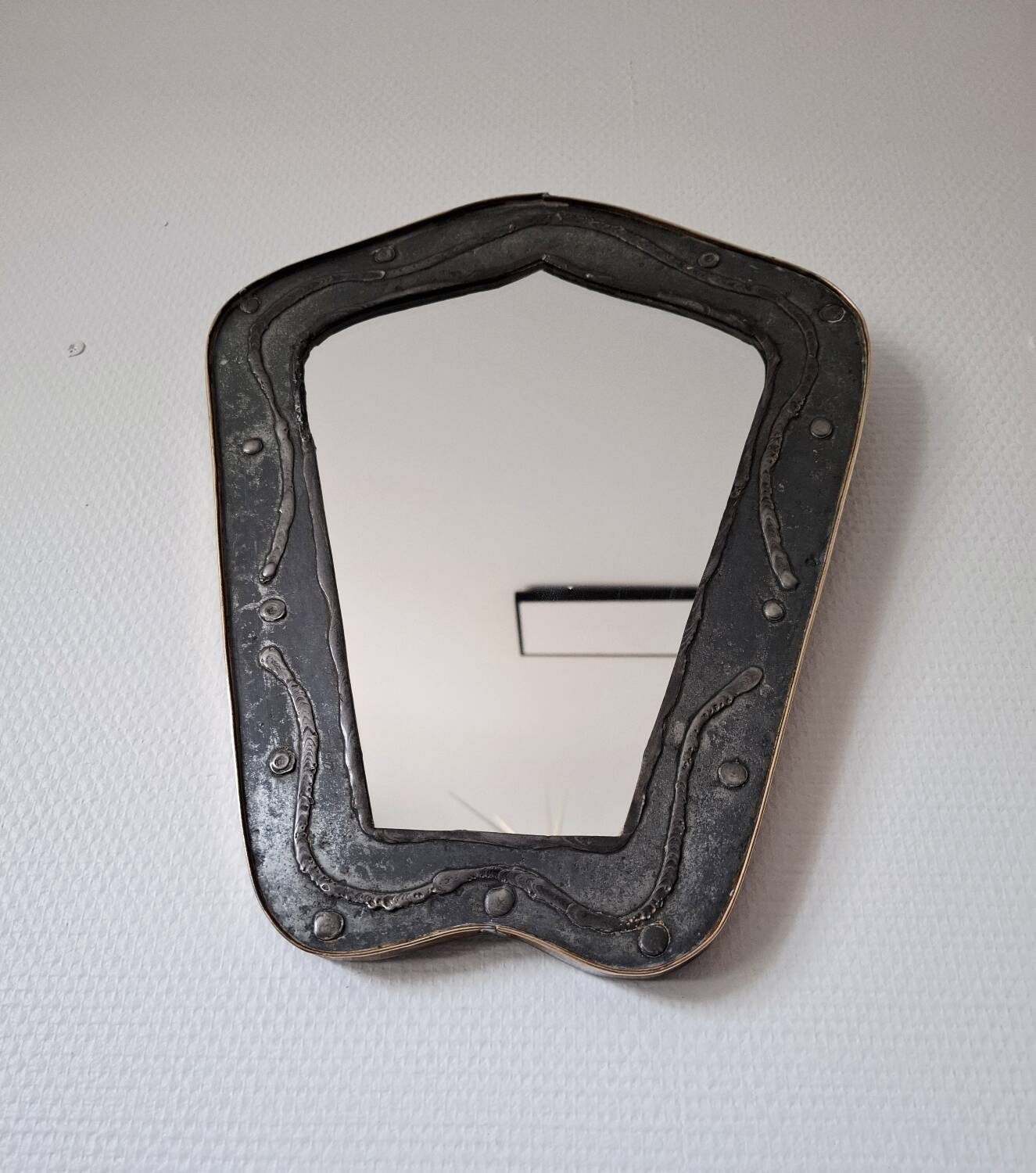 Vintage brutalist mirror