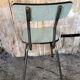 Chaise cuisine en formica vert avec pied metal années 70 vintage #a035