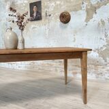 Vintage farm table with spindle legs.
