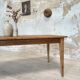 Vintage farm table with spindle legs.