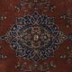 Tapis ancien oriental – rouge brique et bleu 180 cm x 107 cm