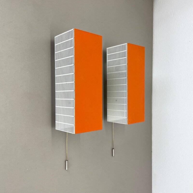 Vintage Pop Art wall lamps, 1950s, set of 2