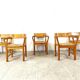 Vintage scandinavian pine wood dining chairs, 1960s by GM Mobler
