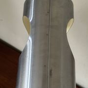 Lampe inox tube vintage design années 70
