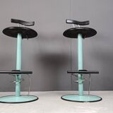 Post modern italian bar stools, 1980s -set of 2