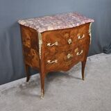 Small marquetry chest of drawers, Louis XV style – early 20th century