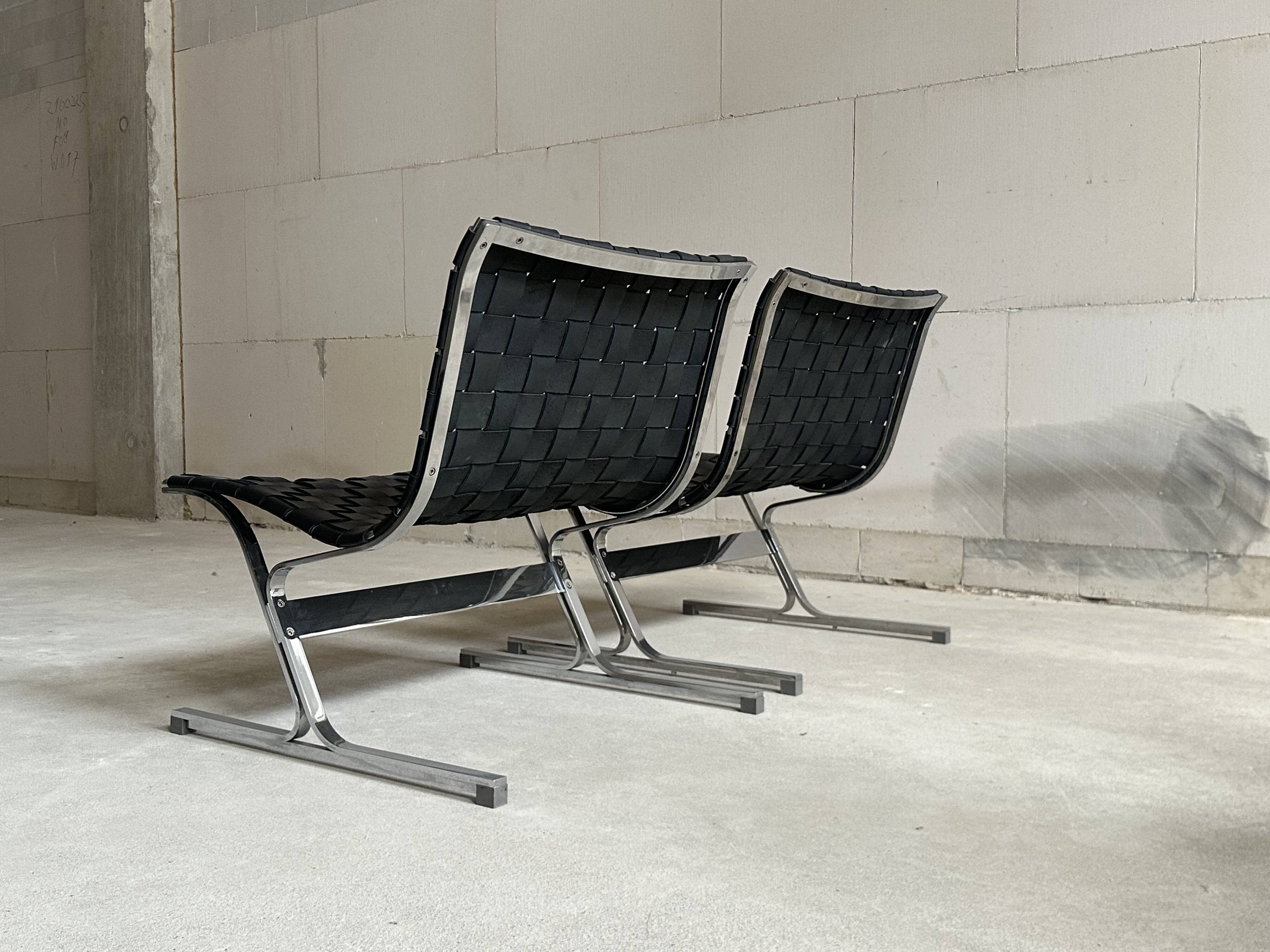 PLR1 Luar lounge chairs by Ross Littell for ICF De Padova Italy 1960s