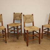 Série de 4 Chaises Charlotte Perriand Modèle "Bauche" Edition BCB
