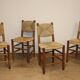 Series of 4 Charlotte Perriand Chairs Model "Bauche" BCB Edition
