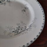 Round serving dish iron earth Ht Boulenger & Cie Choisy le Roi decor Roscoff