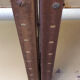 Pair of metal workshop shelves