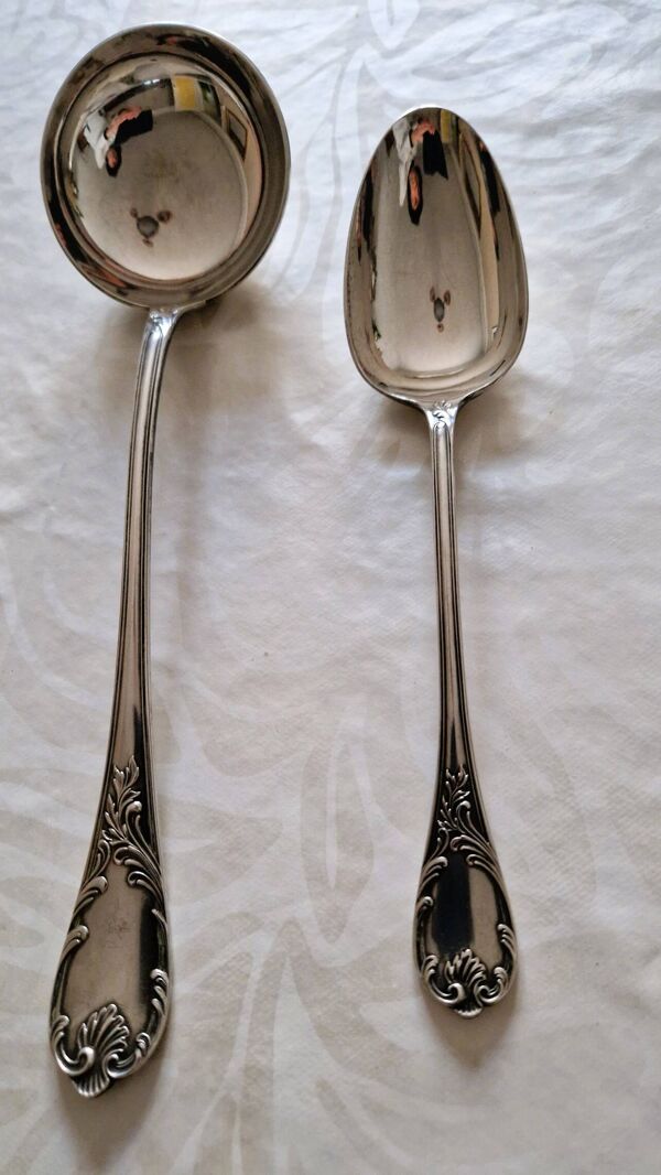 Louche et cuillère de service Cristofle