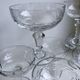 Set of 7 crystal champagne glasses 30s-40s