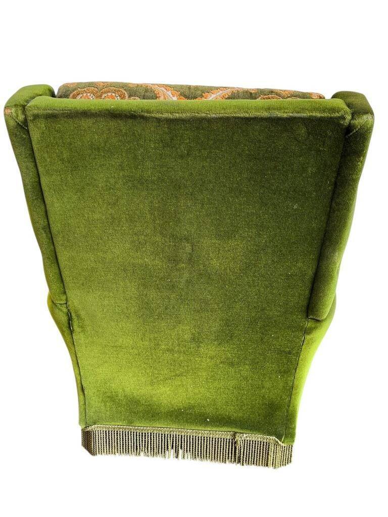 Fauteuil vintage vert mousse / fauteuil une place