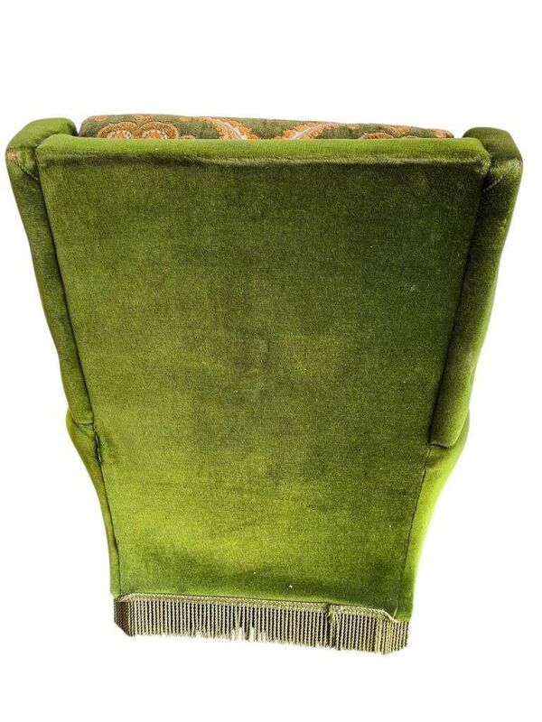 Fauteuil vintage vert mousse / fauteuil une place