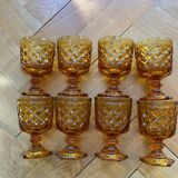 Verres à pied ambrés style médiéval