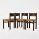 Set of 4 Meribel Chairs by Charlotte Perriand for Steph Simon, 1950s