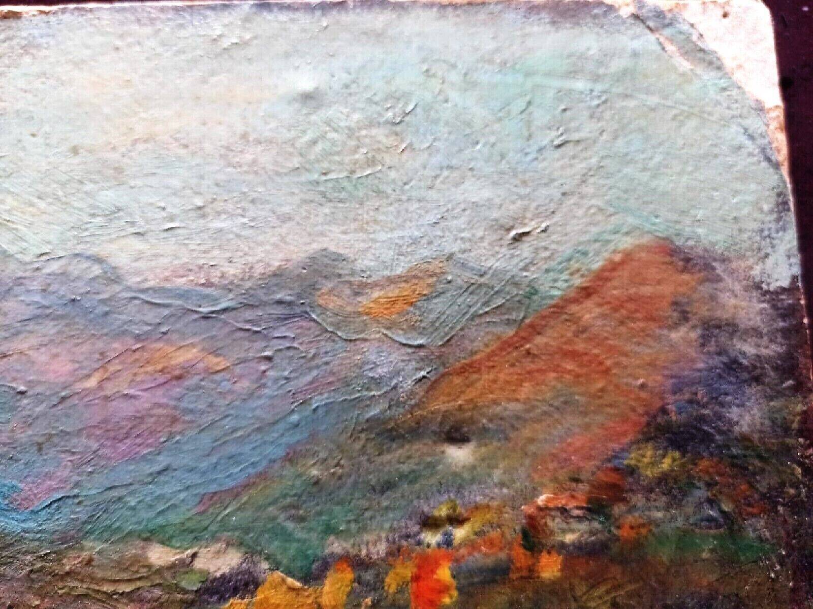 "clemente levi pugliese" huile de paysage impressionniste -impressionist landscape oil