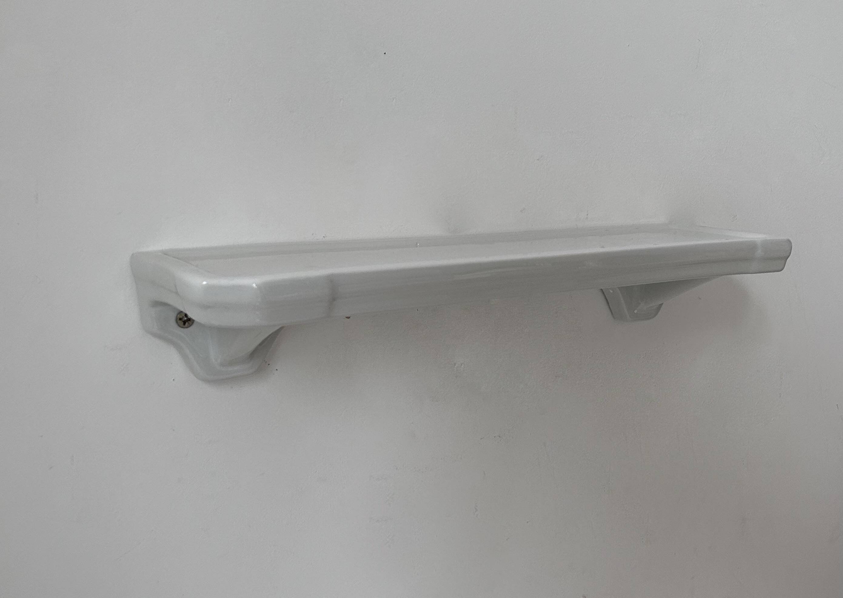 Vintage porcelain shelf, white, France 1930