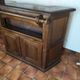 Wooden bar + 3 wooden stool and black skaï of the brand macorest
